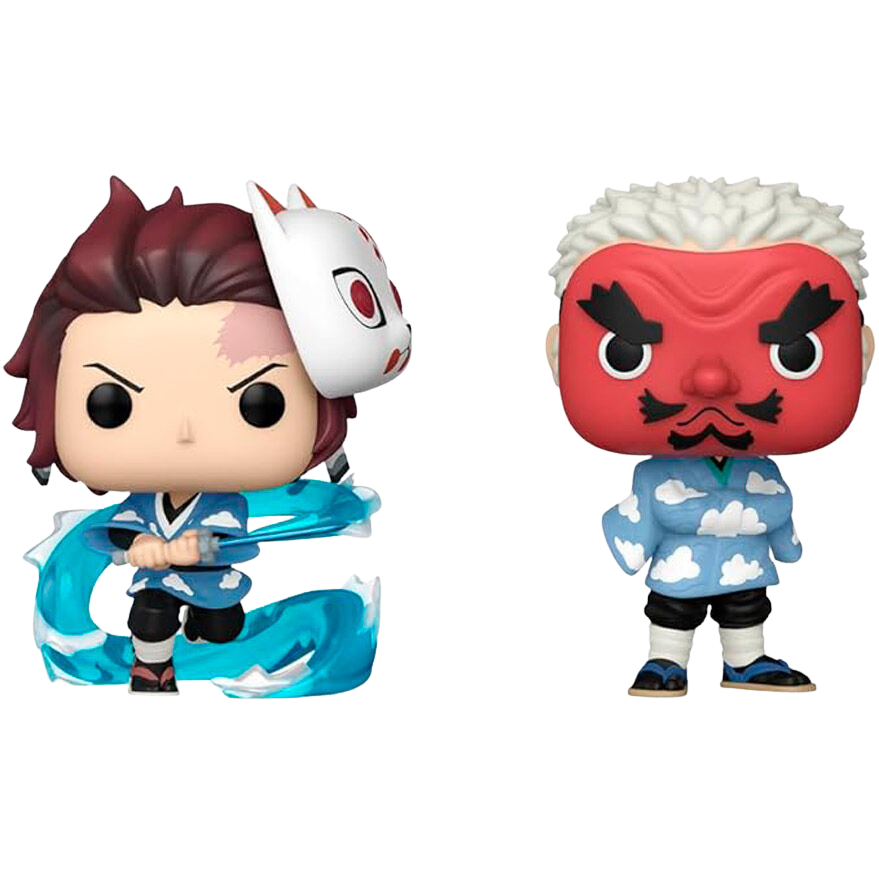 Funko POP! Pack 2 Figuras Demon Slayer Kimetsu no Yaiba - Tanjiro Kamado & Sakonji Urokodaki