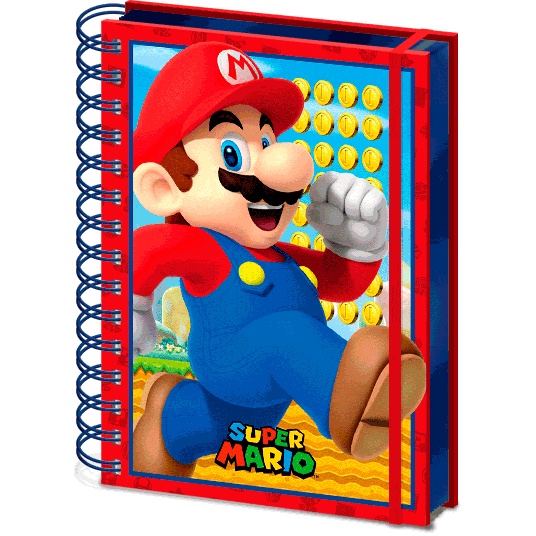 Nintendo Super Mario A5 wiro Caderno