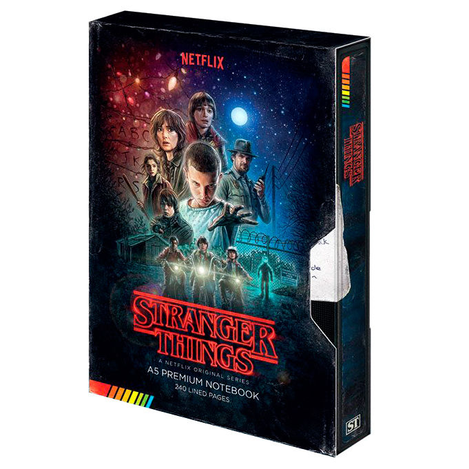 Stranger Things VHS A5 premium Caderno