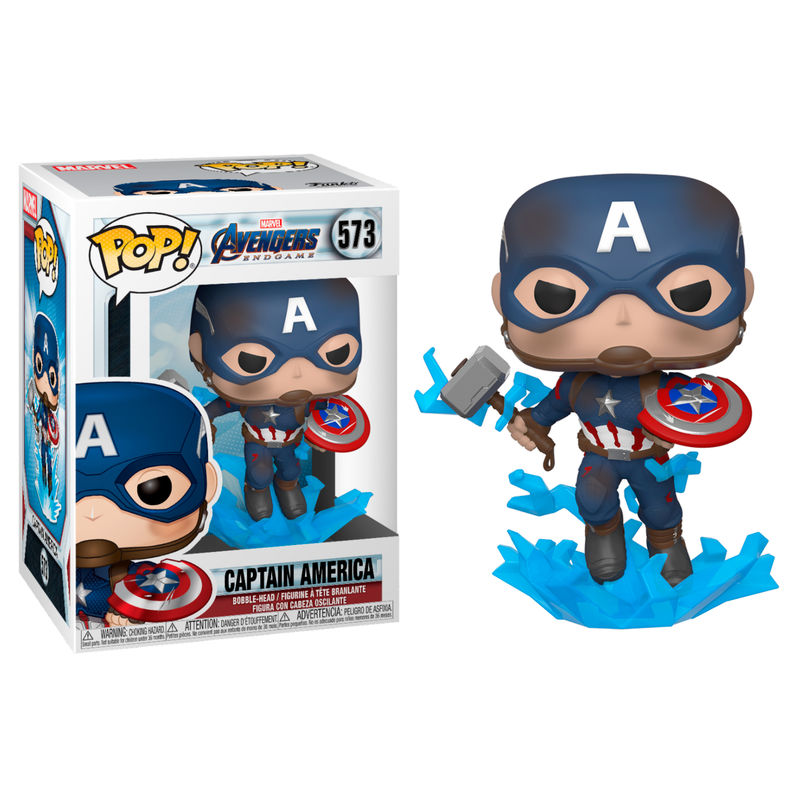 Funko POP!Marvel Avengers Endgame Captain America with Broken Shield & Mjolnir