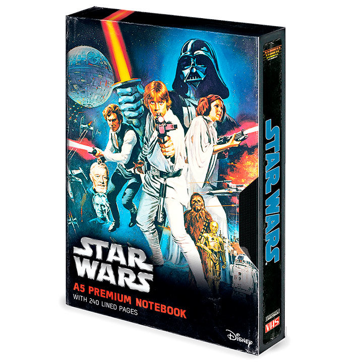 Star Wars VHS premium A5 Caderno