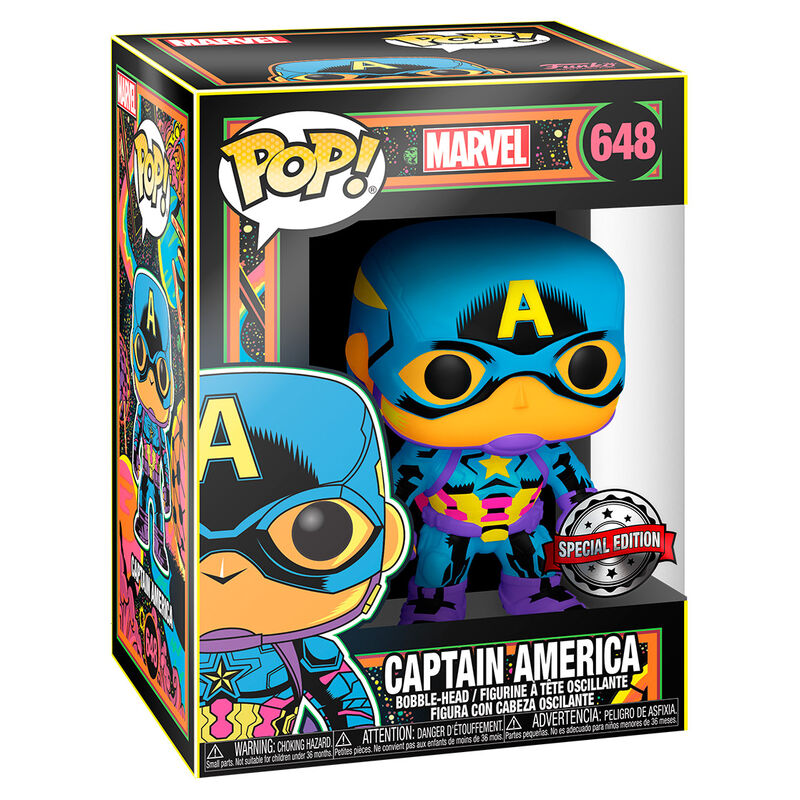 Funko POP!Marvel Captain America Black Light Exclusive