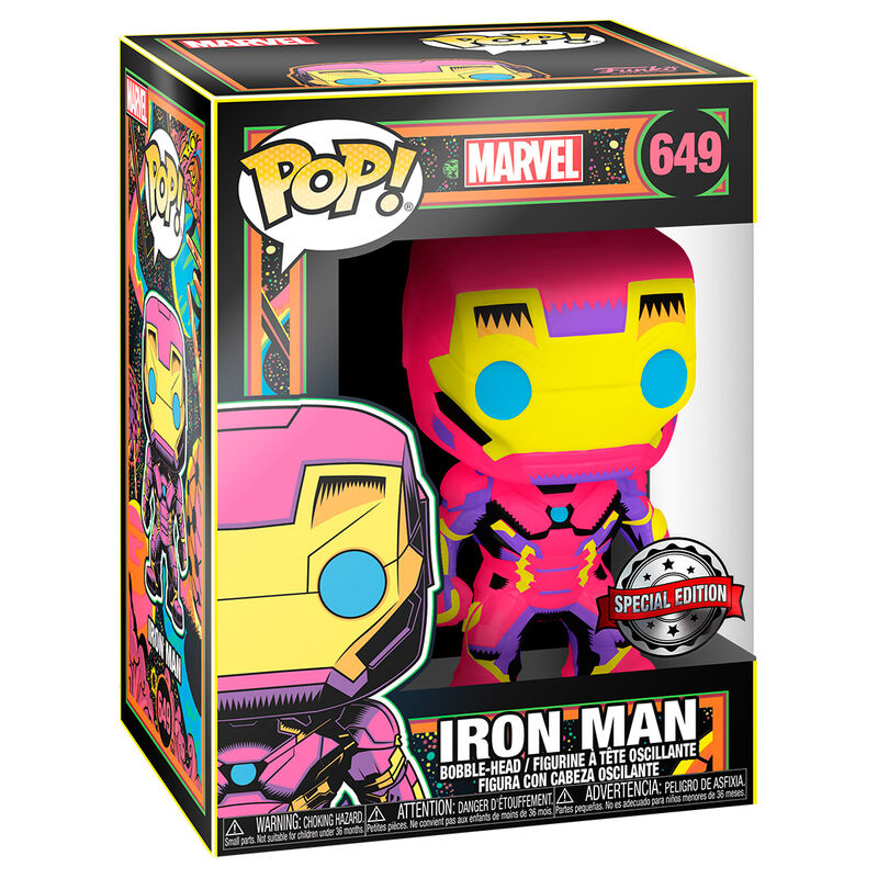 Funko POP!Marvel Iron Man Black Light Exclusive