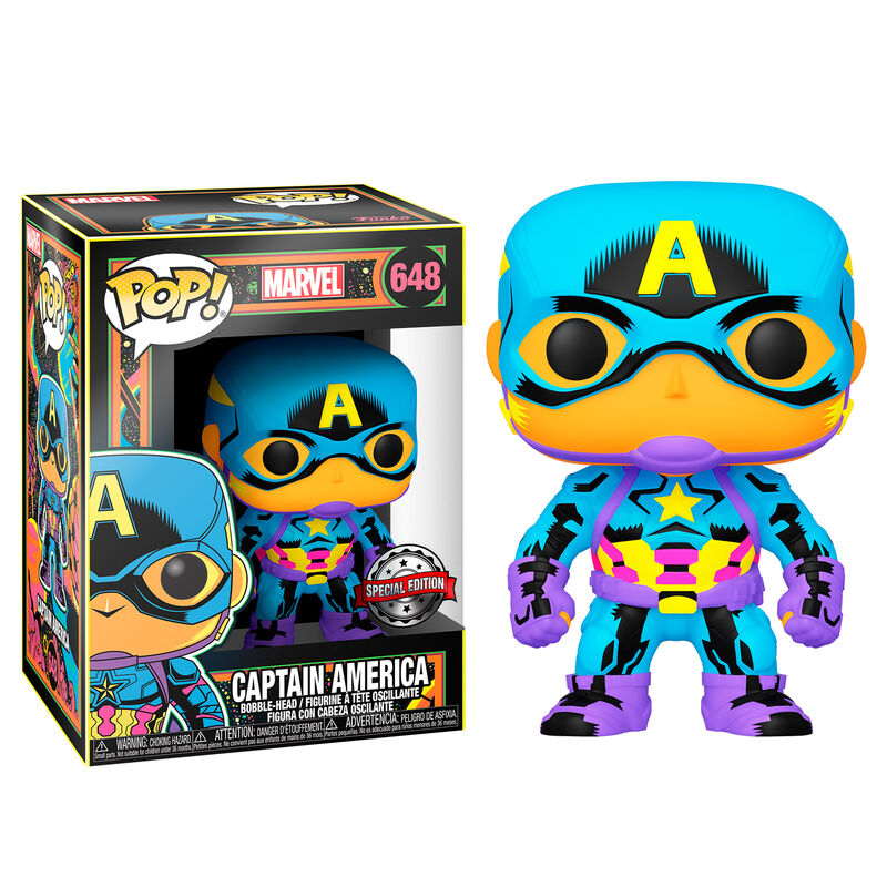 Funko POP!Marvel Captain America Black Light Exclusive