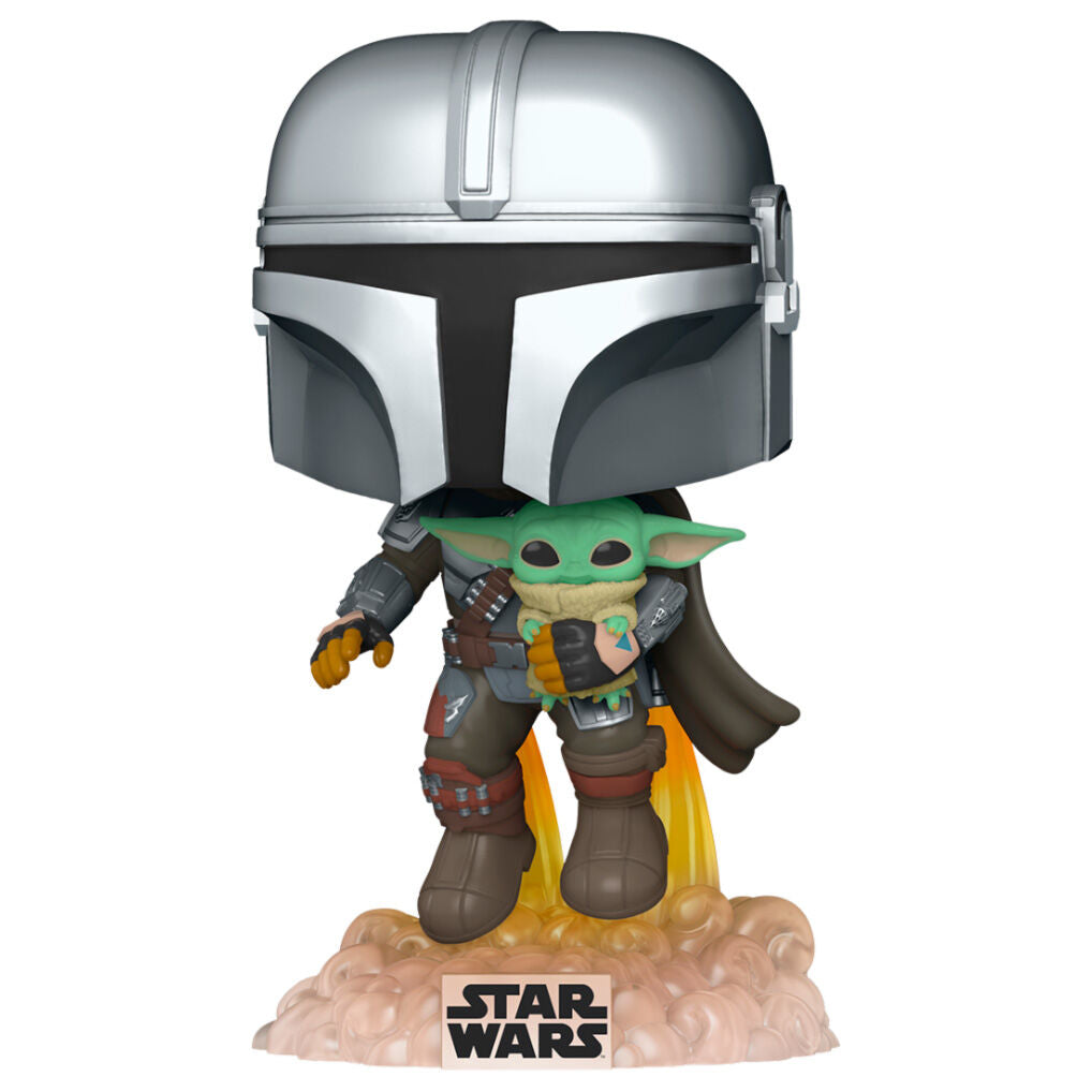 Funko POP!Star Wars The Mandalorian Mando Flying with Jet Pack