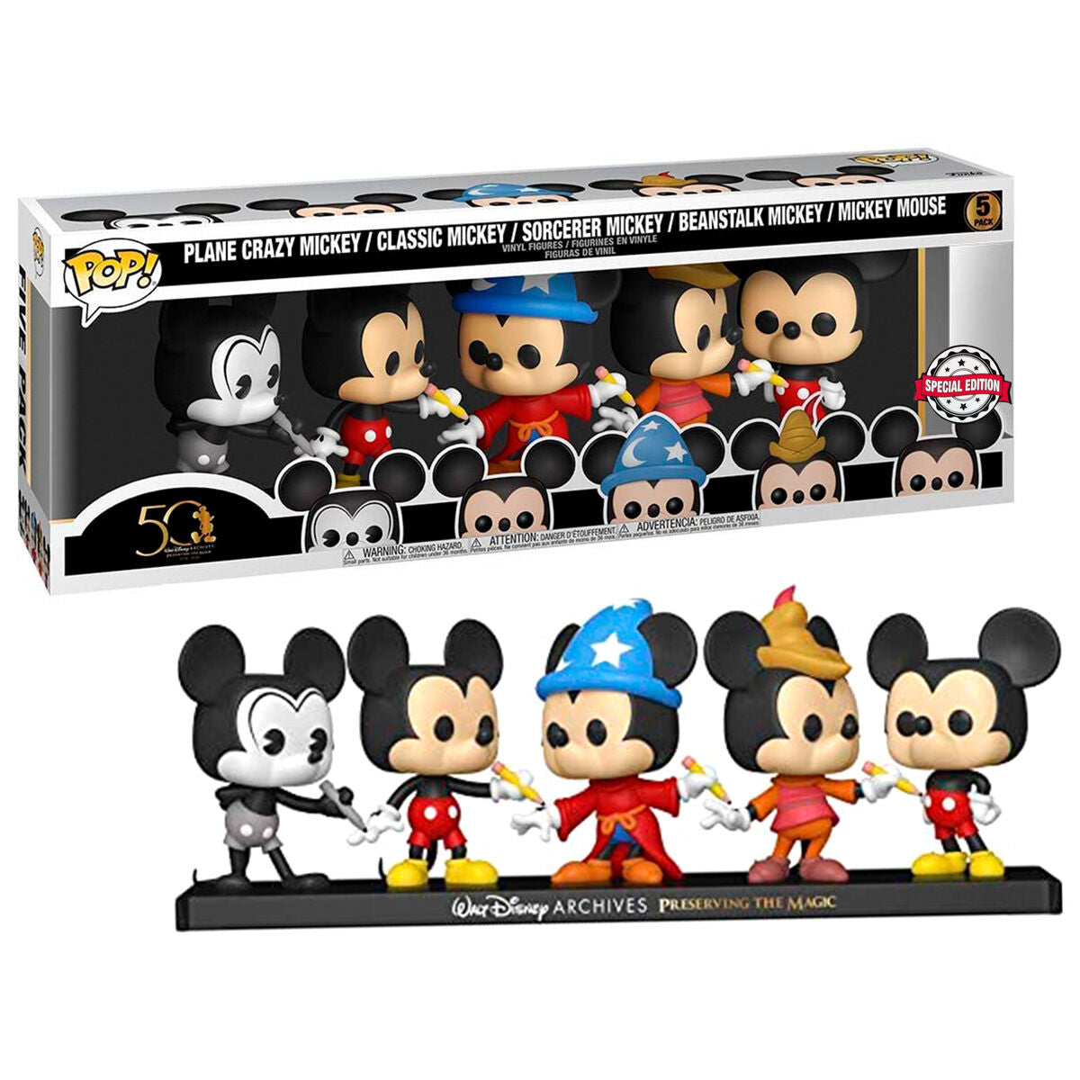 Funko POP! pack 5 Figuras Disney Archives Mickey Exclusive