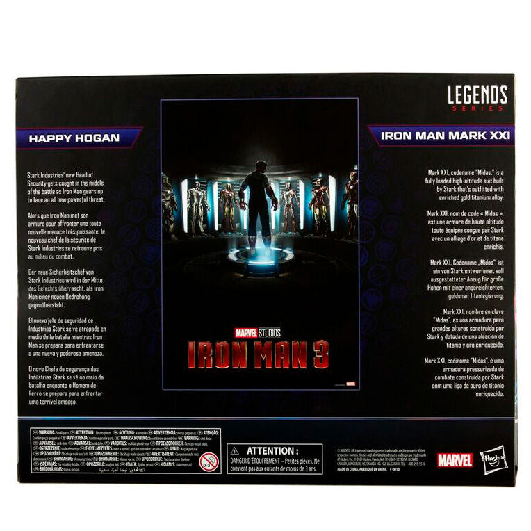Marvel The Infinity Saga Iron Man 3 Happy Hogan and Iron Man Mark XXI set 2 Figuras 15cm