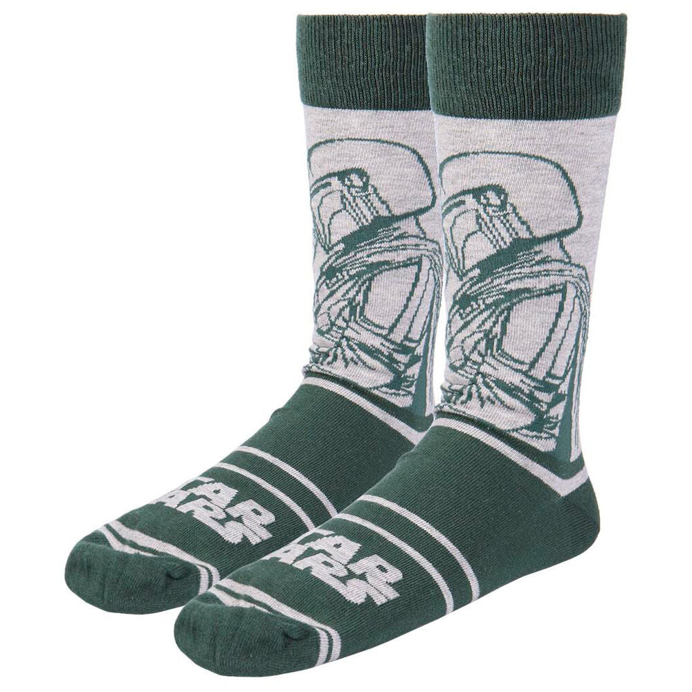Star Wars Mandalorian Conjunto de 3 Pares Meias