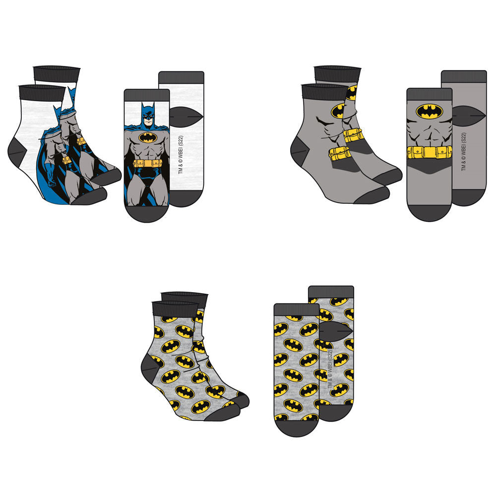 DC Comics Batman Conjunto de 3 Pares Meias