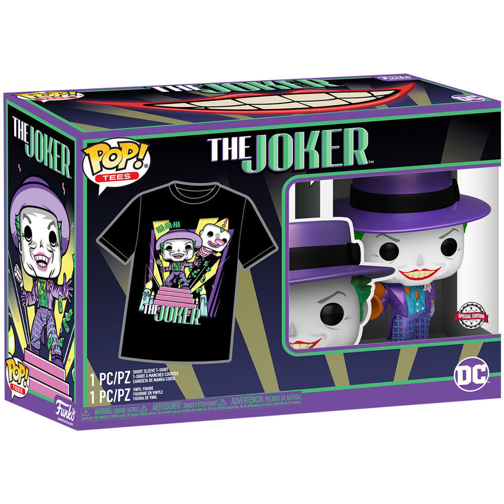 Conjunto Funko POP!e T-Shirt DC Comics Batman The Joker