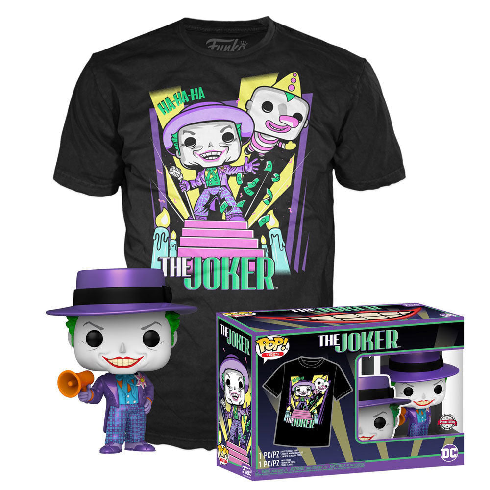 Conjunto Funko POP!e T-Shirt DC Comics Batman The Joker
