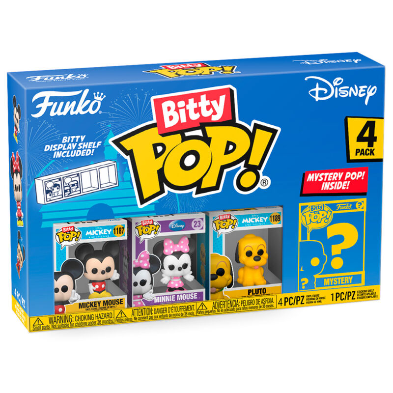 Blister 4 Figuras Bitty Funko POP! Disney Mickey