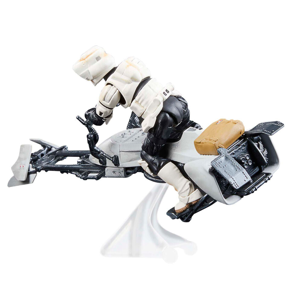 Star Wars the Mandalorian Speeder Bike Scout Trooper & Grogu Figura 9cm