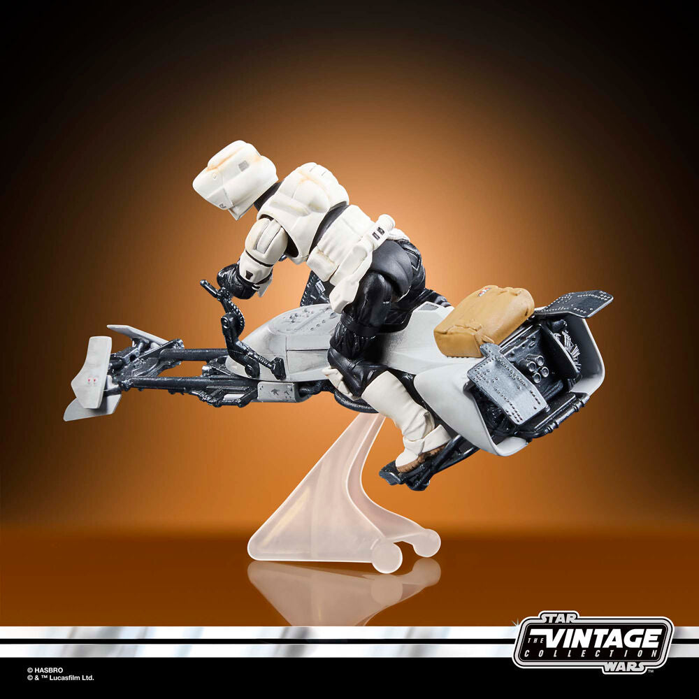 Star Wars the Mandalorian Speeder Bike Scout Trooper & Grogu Figura 9cm