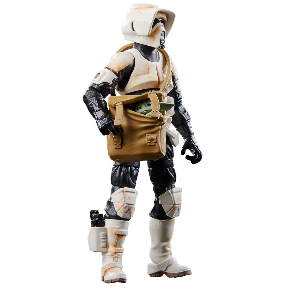 Star Wars the Mandalorian Speeder Bike Scout Trooper & Grogu Figura 9cm