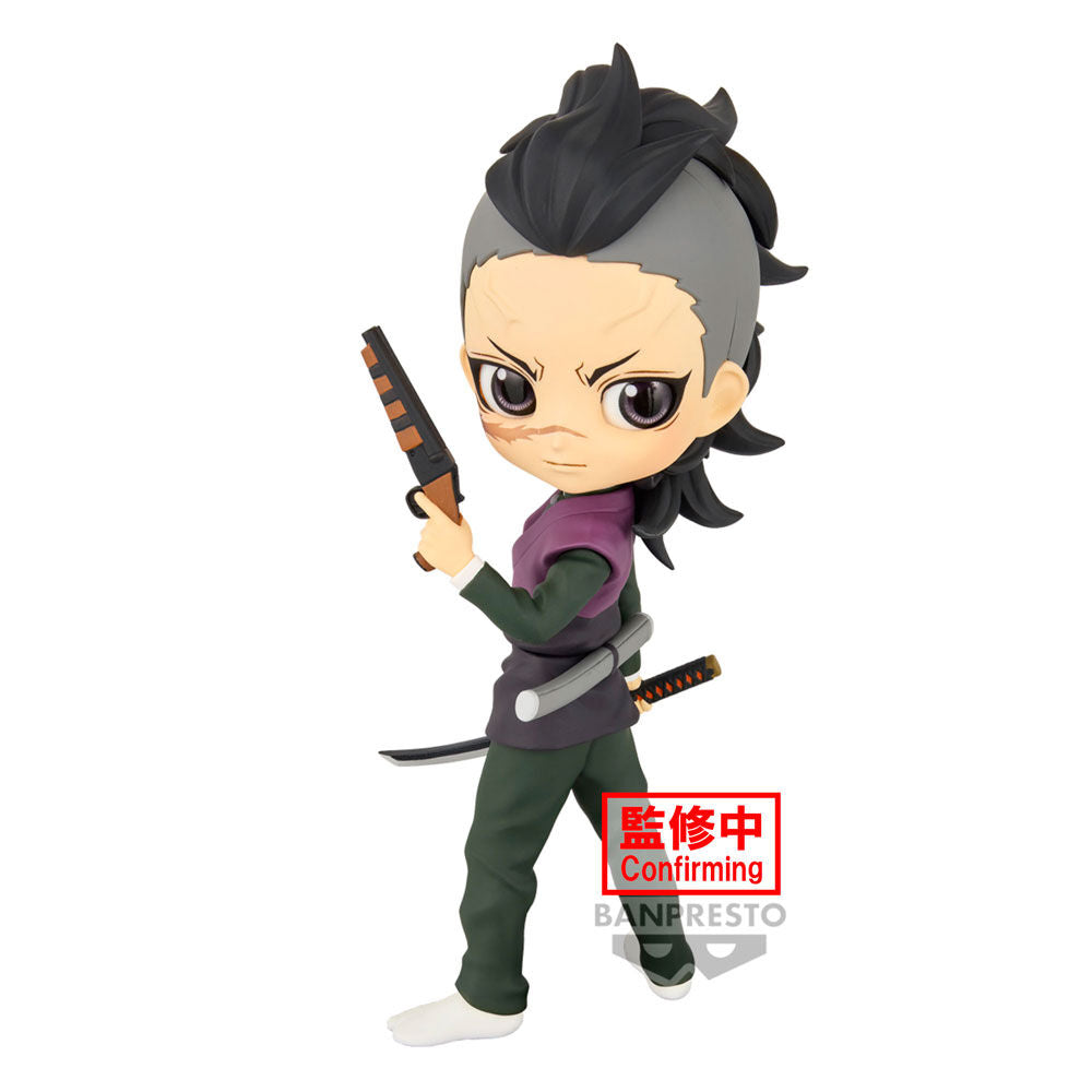Demon Slayer Kimetsu no Yaiba Genya Shinazugawa Q posket Figura 14cm