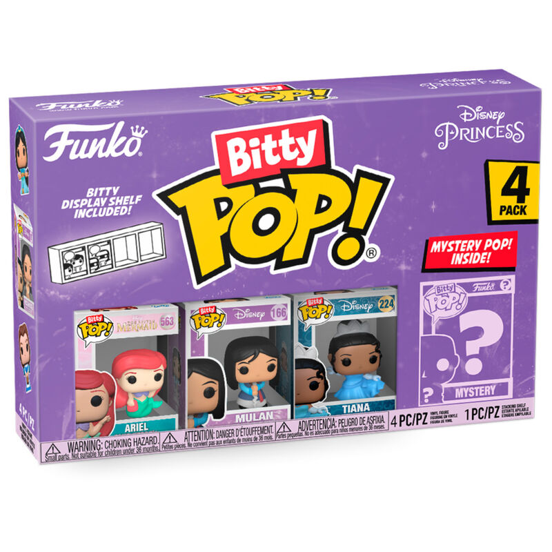 Blister 4 Figuras Bitty Funko POP! Disney Princess Ariel