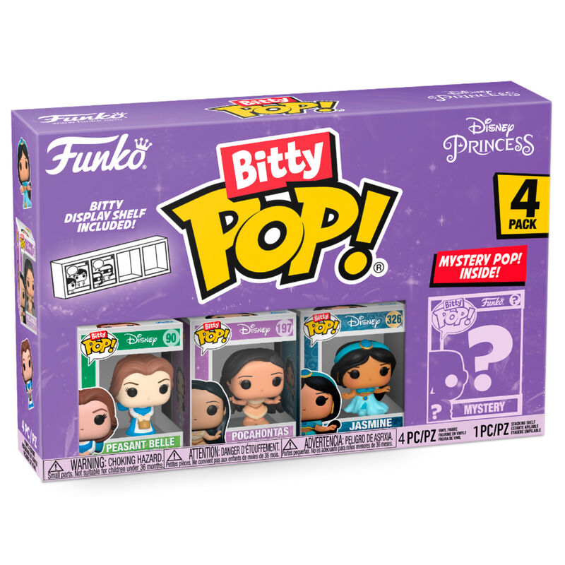 Blister 4 Figuras Bitty Funko POP! Disney Princess Belle