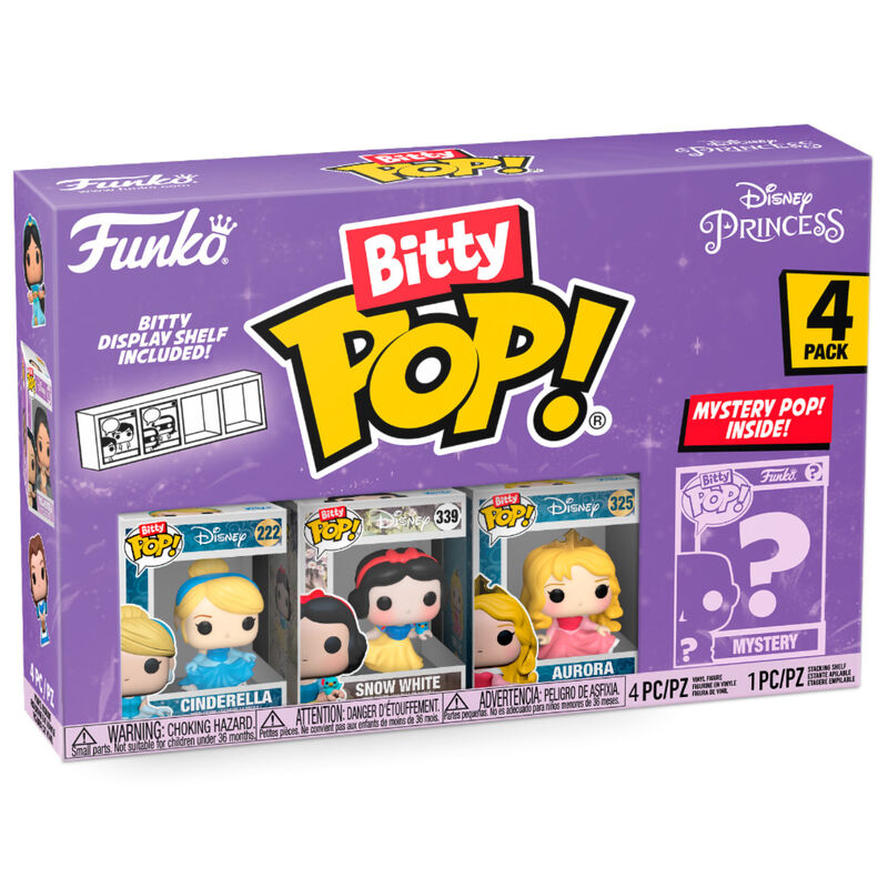 Blister 4 Figuras Bitty Funko POP! Disney Princess Cinderella