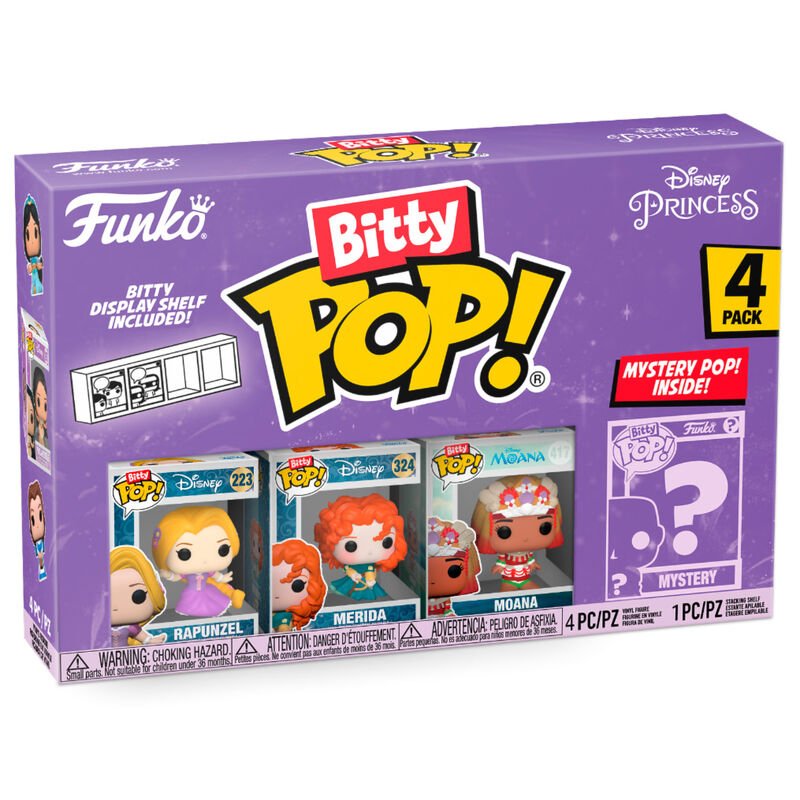 Blister 4 Figuras Bitty Funko POP! Disney Princess Rapunzel