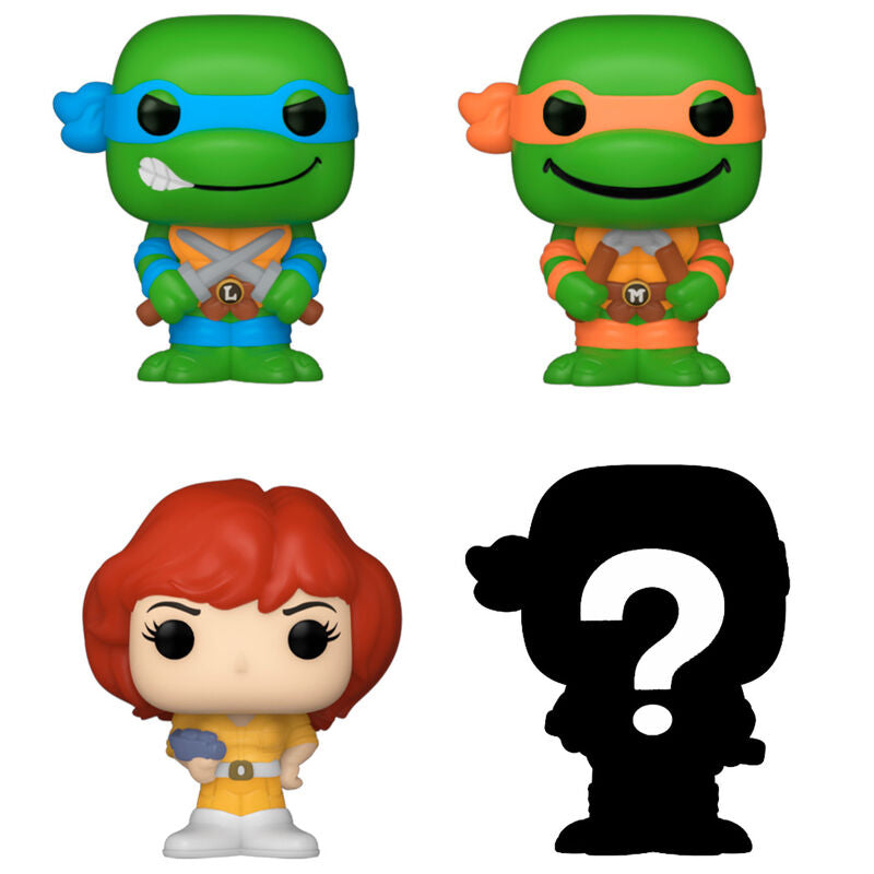 Blister 4 Figuras Bitty Funko POP! Teenage Mutant Ninja Turtles Leonardo