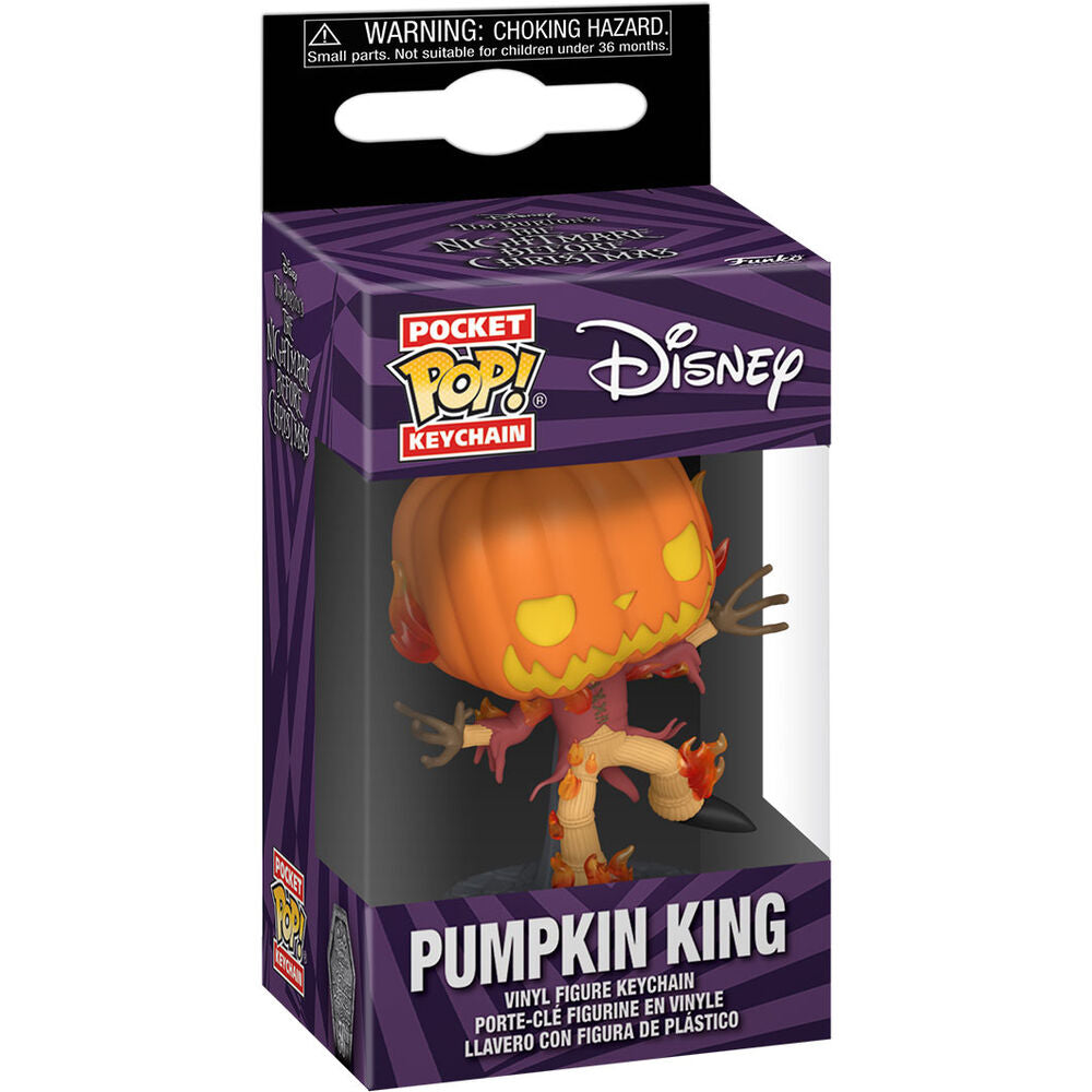 Pocket Funko POP! Disney Porta-Chaves Nightmare Before Christmas 30th Anniversary Pumpkin King