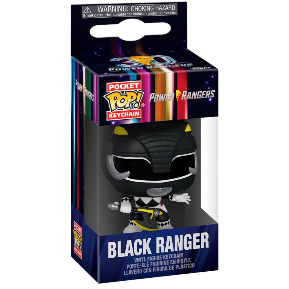 Porta-Chaves Funko POP!Power Rangers 30th Anniversary Black Ranger
