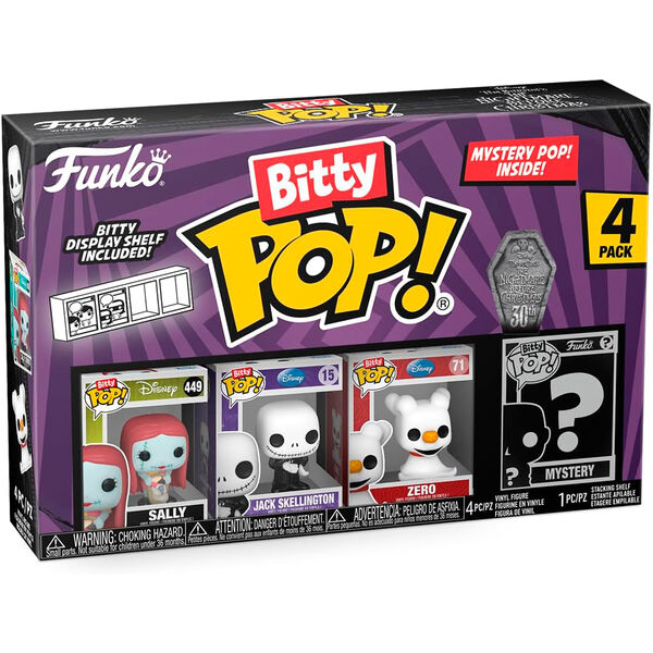 Blister 4 Figuras Bitty Funko POP! Disney Nightmare Before Christmas Sally