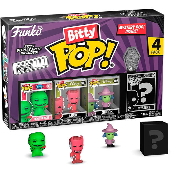 Blister 4 Figuras Bitty Funko POP! Disney Nightmare Before Christmas Oogie Boogie
