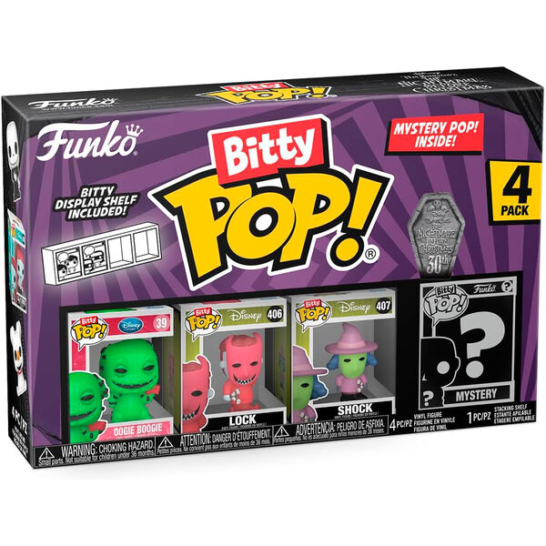 Blister 4 Figuras Bitty Funko POP! Disney Nightmare Before Christmas Oogie Boogie
