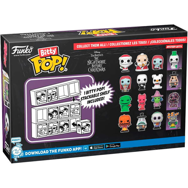 Blister 4 Figuras Bitty Funko POP! Disney Nightmare Before Christmas Pumpkin King