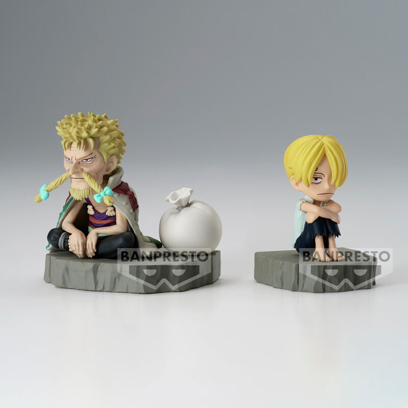 One Piece World Collectable Stories Sanji & Zeff Figura 6cm