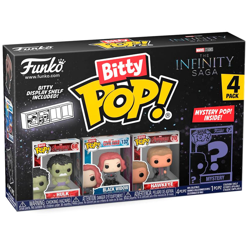 Blister 4 Figuras Bitty Funko POP! Marvel The Infinity Saga Hulk