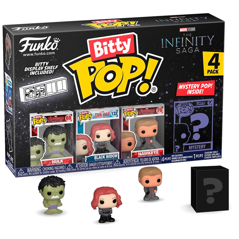 Blister 4 Figuras Bitty Funko POP! Marvel The Infinity Saga Hulk