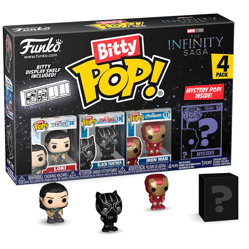 Blister 4 Figuras Bitty Funko POP! Marvel The Infinity Saga Loki