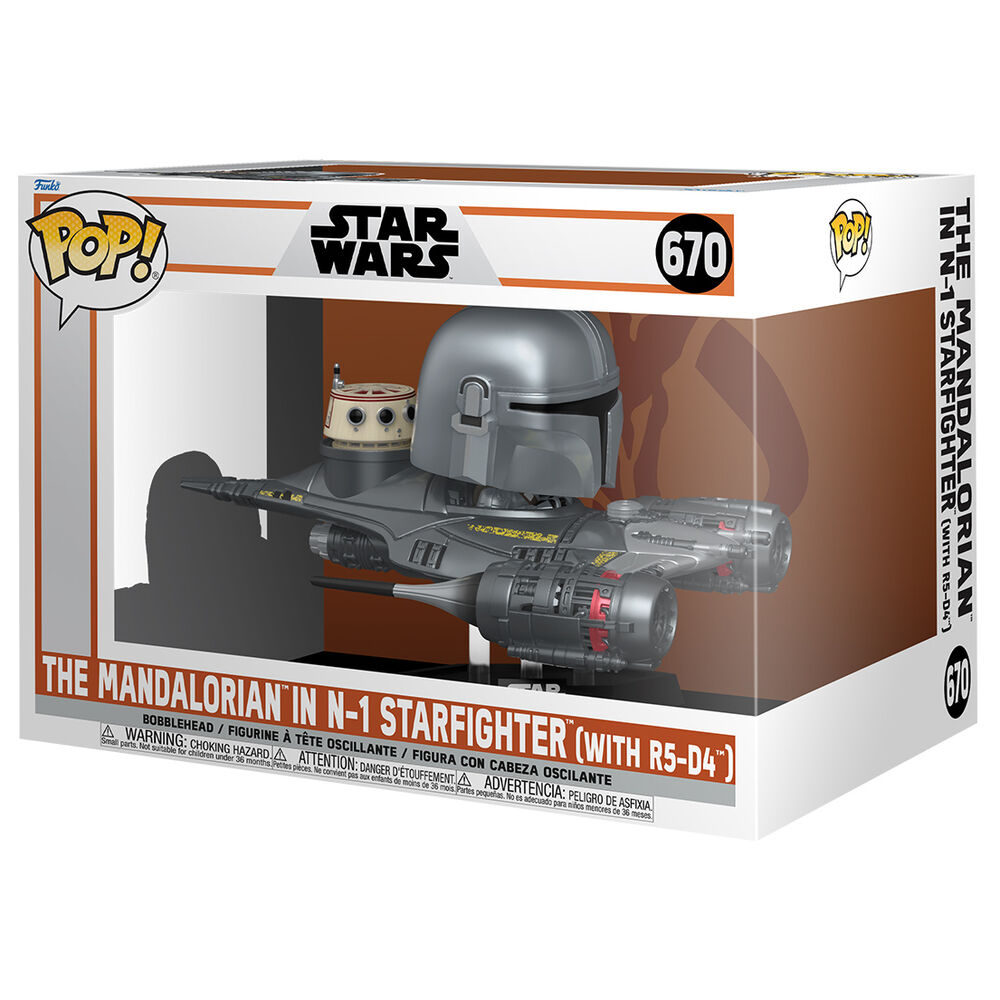 Funko POP!Rider Deluxe Star Wars Mandalorian 9 the Mandalorian in N-1 Starfighter
