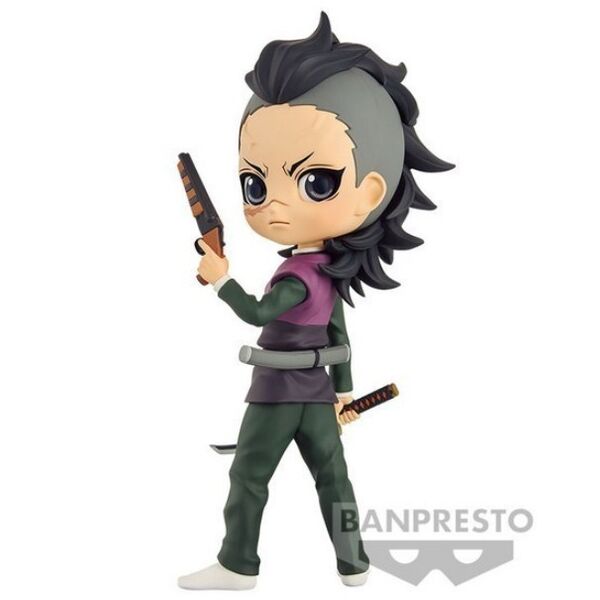 Demon Slayer Kimetsu no Yaiba Genya Shinazugawa Q posket Figura 14cm