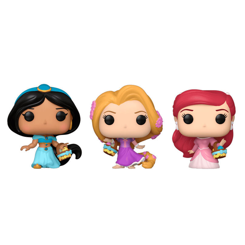 Carrot Pocket Funko POP! blister 3 Figuras Disney Princess Rapunzel Ariel Jasmin easter