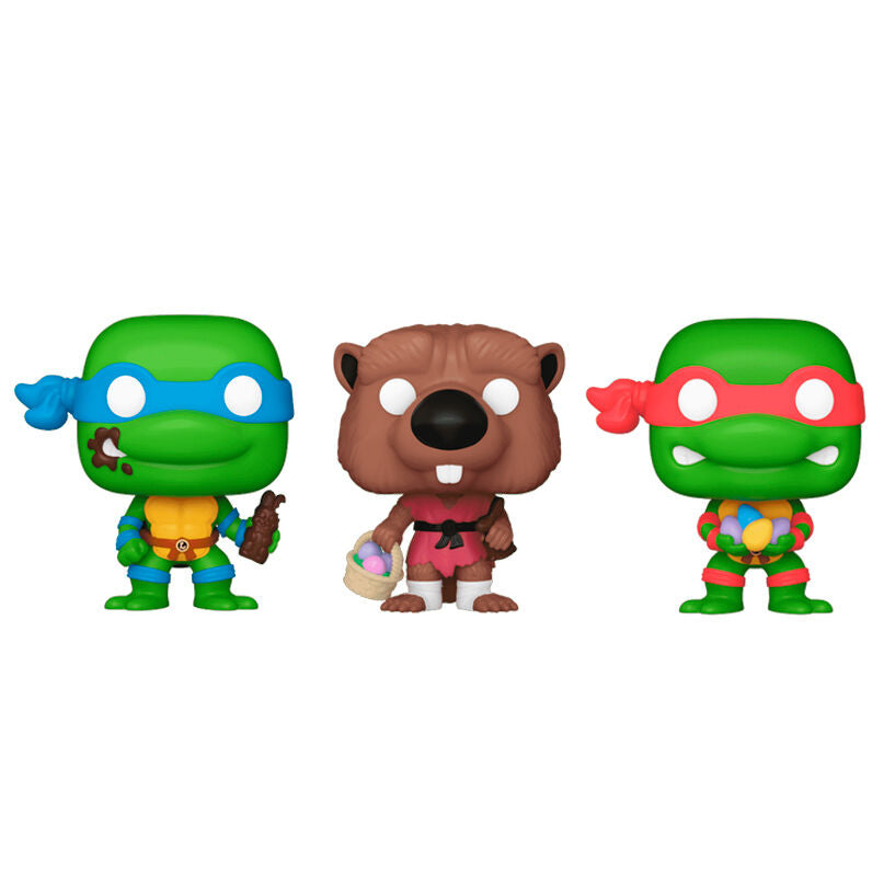 Carrot Pocket Funko POP! blister 3 Figuras Ninja Turtles Splinter Leonardo Raphael easter