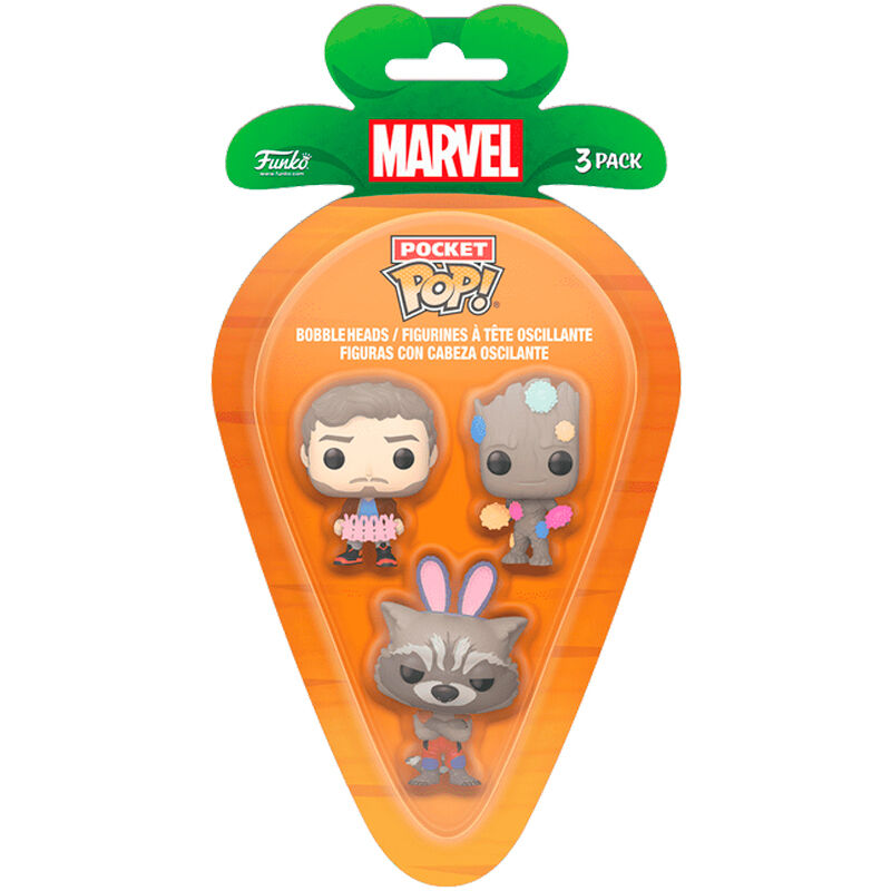 Carrot Pocket Funko POP! blister 3 Figuras Marvel Guardians of the Galaxy easter
