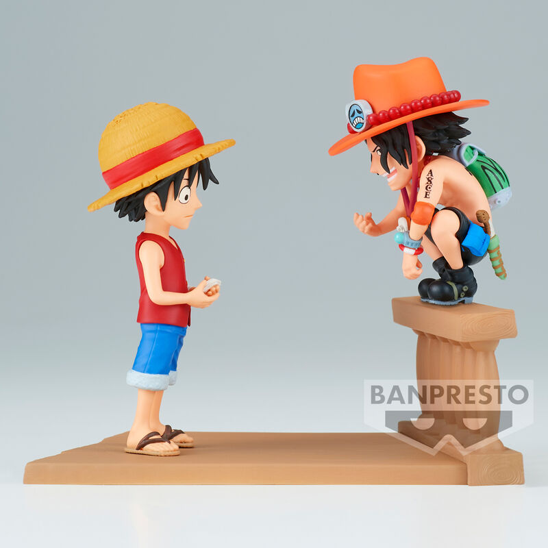 One Piece Monkey D Luffy & Portgas D Ace World Collectable Log Stories Figura 8cm