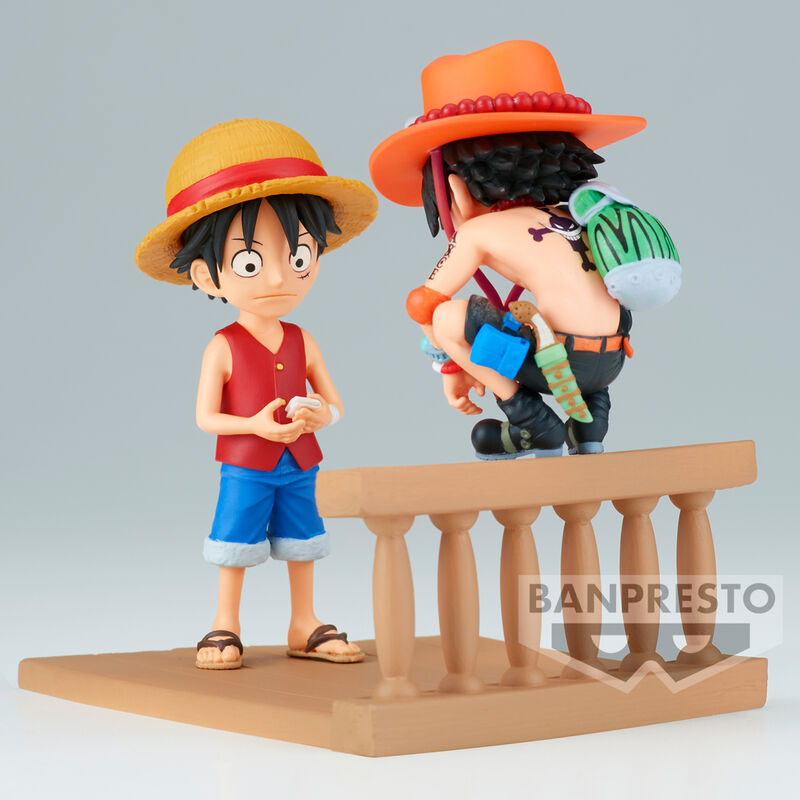 One Piece Monkey D Luffy & Portgas D Ace World Collectable Log Stories Figura 8cm