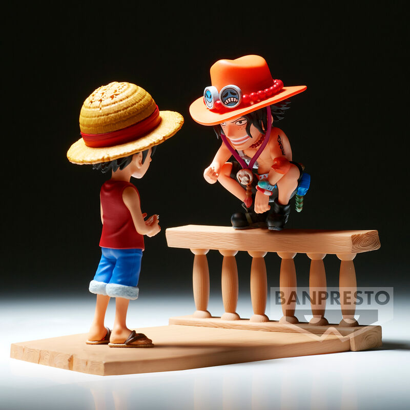 One Piece Monkey D Luffy & Portgas D Ace World Collectable Log Stories Figura 8cm