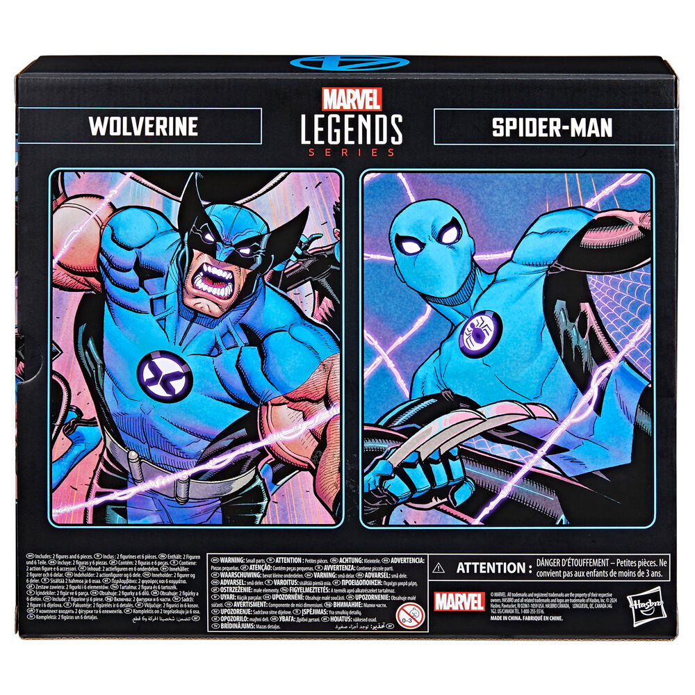 Marvel Fantastic Four Wolverine Spiderman pack 2 Figuras 15cm