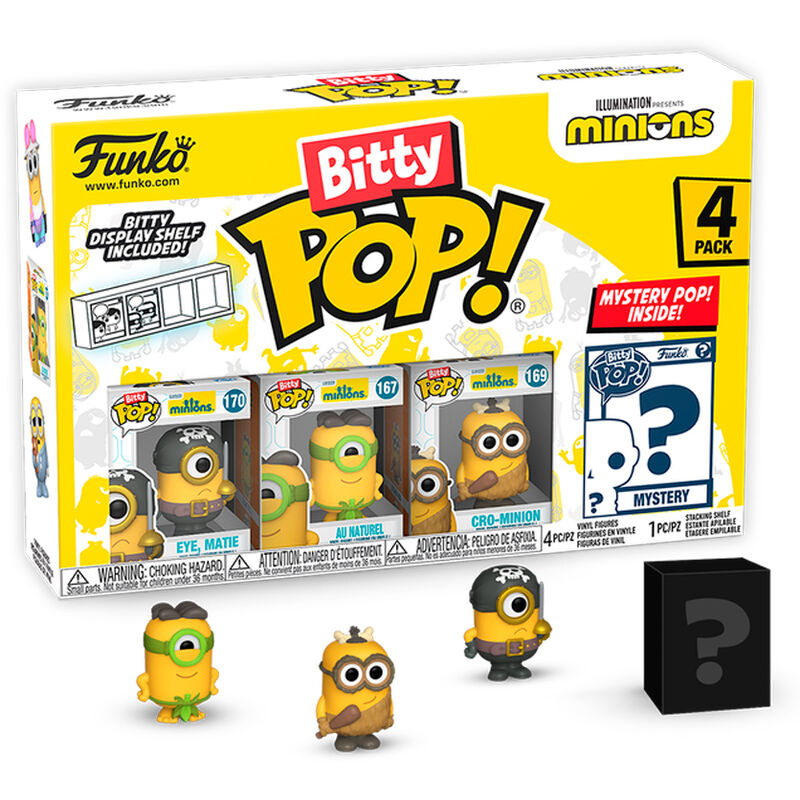 Blister 4 Figuras Bitty Funko POP! Minions Series 1