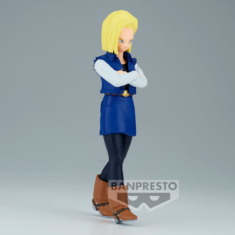 Dragon Ball Z Android 18 Solid Edge Work Figura 17cm