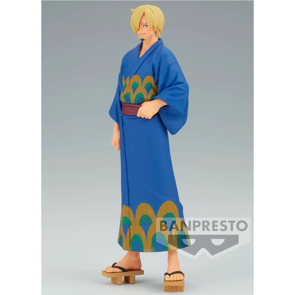 One Piece Grandline Series Wanokuni Yukata Silvers Sanji Figura 17cm