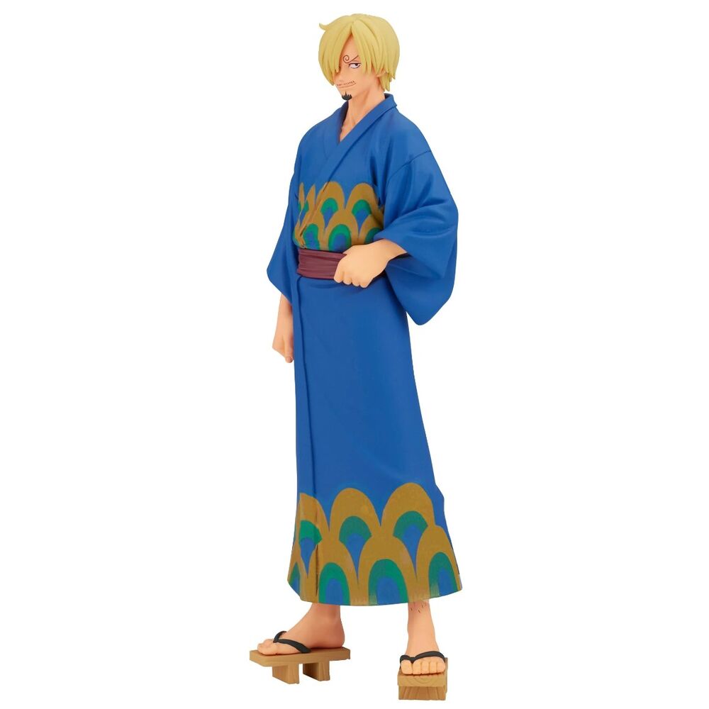 One Piece Grandline Series Wanokuni Yukata Silvers Sanji Figura 17cm