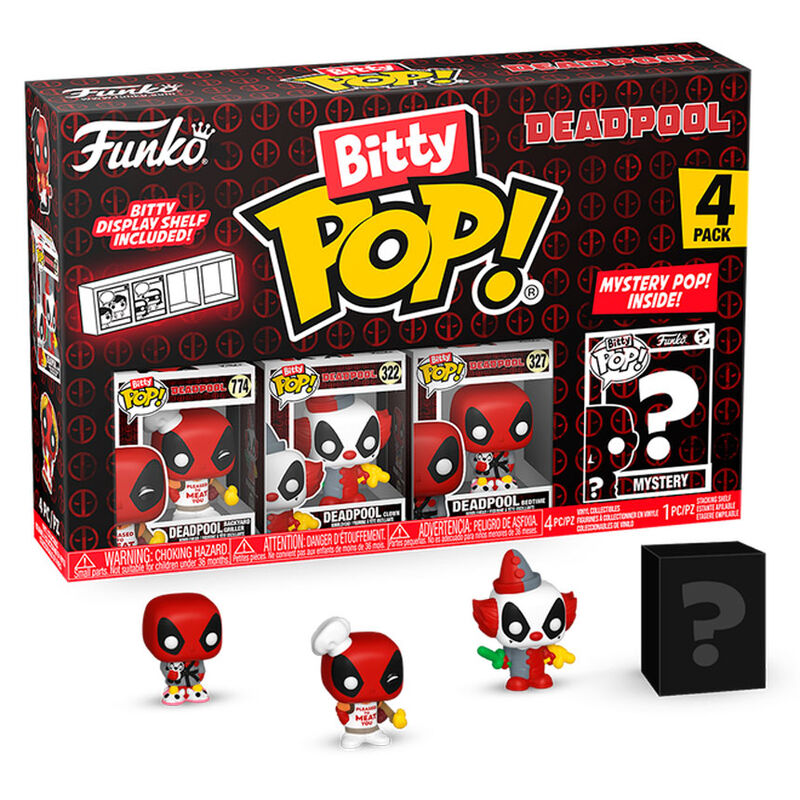 Blister 4 Figuras Bitty Funko POP! Marvel Deadpool Master