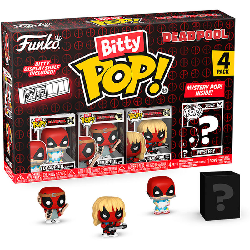 Blister 4 Figuras Bitty Funko POP! Marvel Deadpool Sleepover